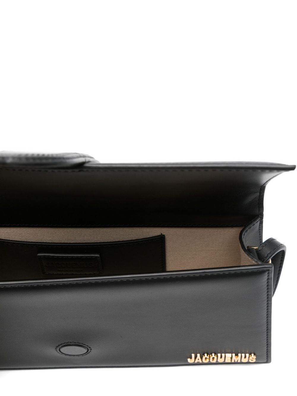 JACQUEMUS Borsa a mano nera "Le Bambino Long" con logo 