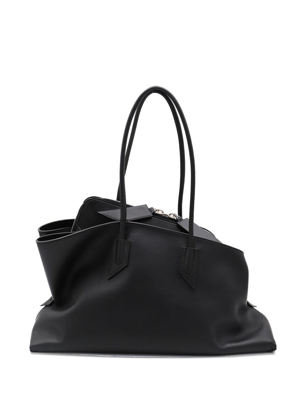 THE ATTICO Borsa a spalla nera in pelle La Passeggiata Medium 