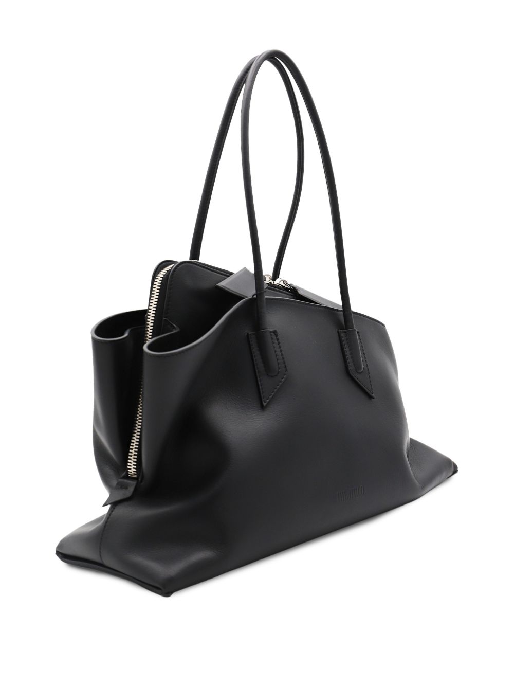 THE ATTICO Borsa a spalla nera in pelle La Passeggiata Medium 