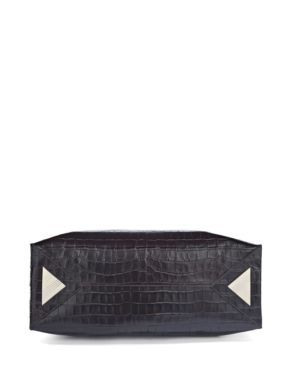THE ATTICO Borsa a spalla marrone effetto cocco in pelle 'La Passeggiata Medium' 