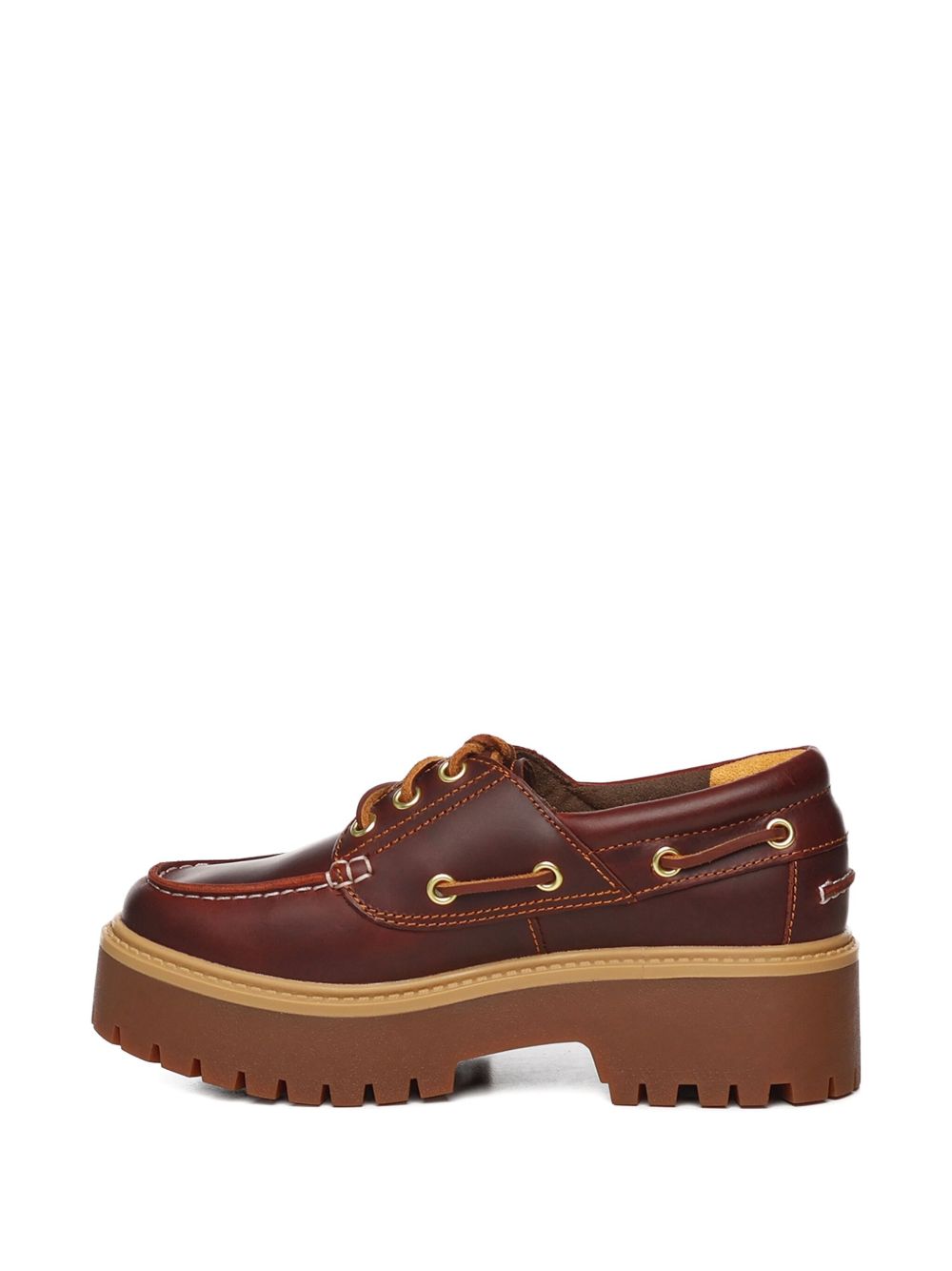 TIMBERLAND Scarpe da barca bordeaux con platform 