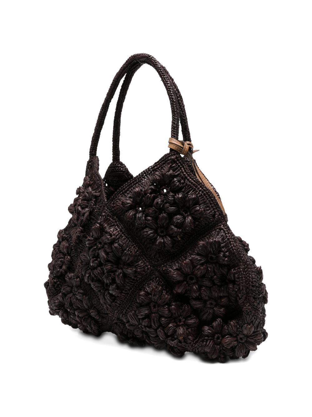 AFAR Borsa a spalla Desire Ebony in rafia 