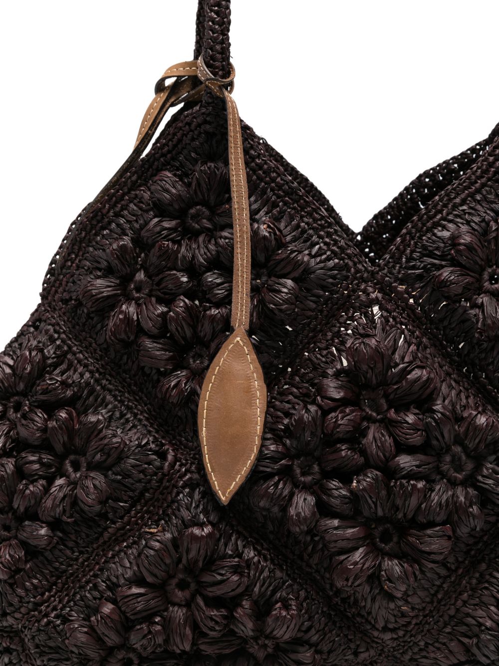 AFAR Borsa a spalla Desire Ebony in rafia 