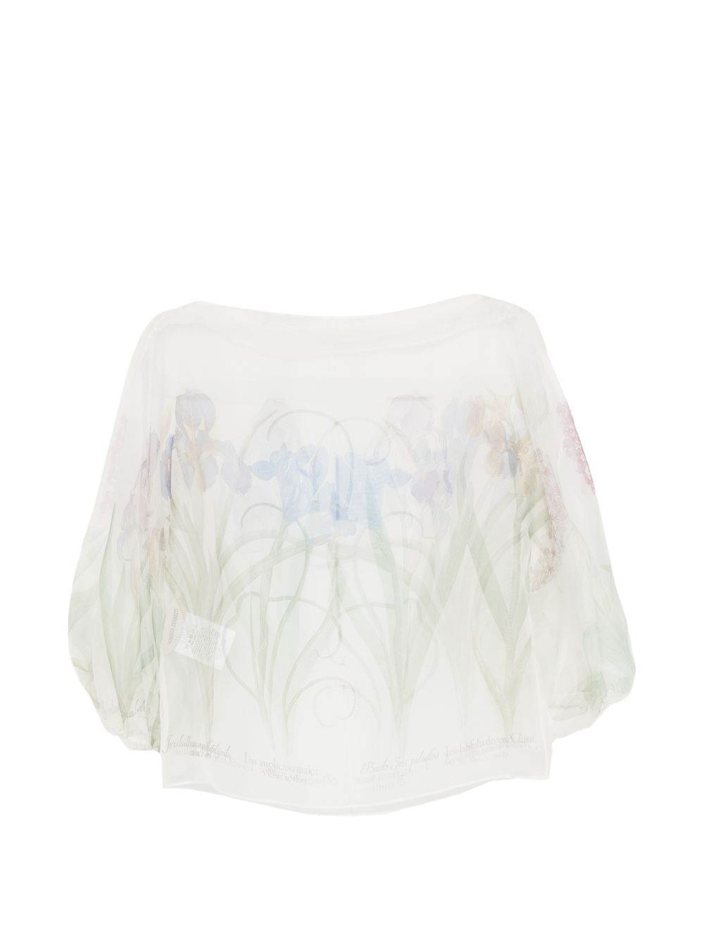 ALBERTA FERRETTI Blusa in seta semitrasparente con fantasia 