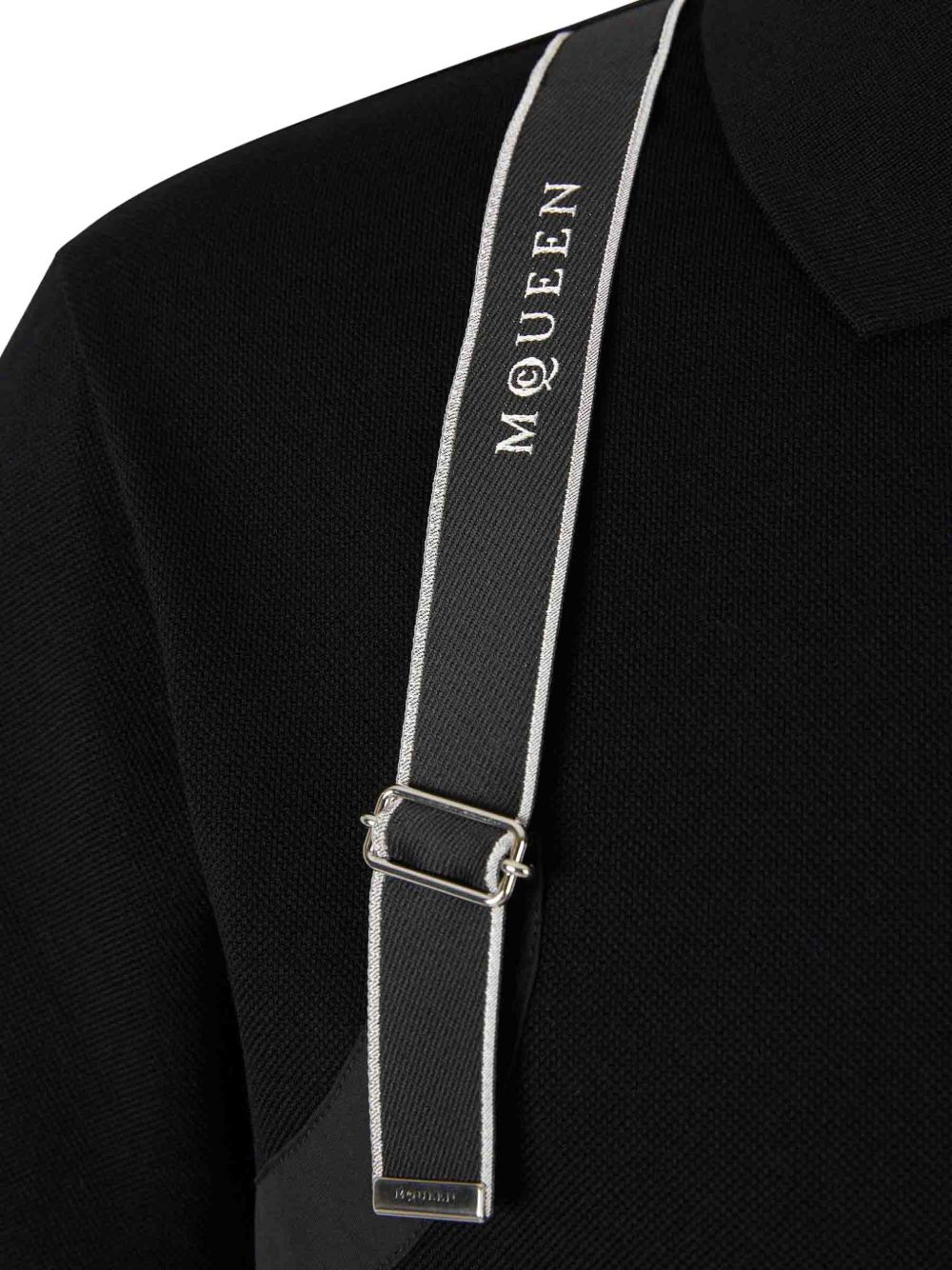ALEXANDER McQUEEN Polo in cotone nero 