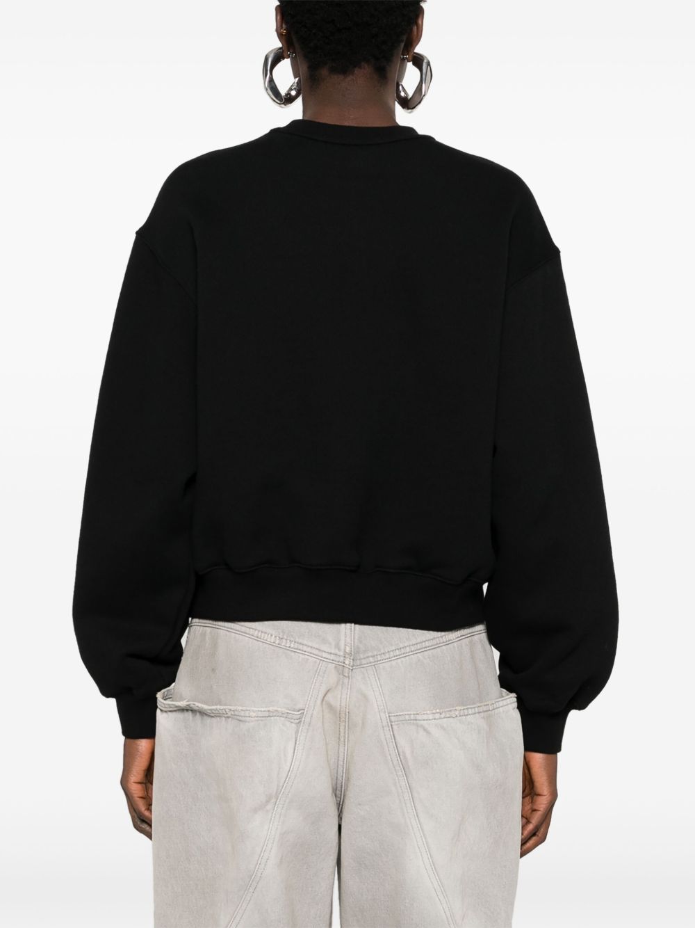 ALEXANDER WANG Felpa nera con logo 