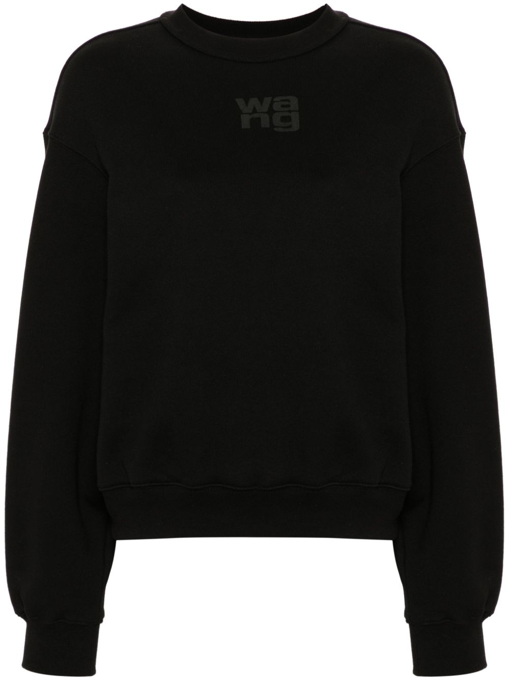ALEXANDER WANG Felpa nera con logo 