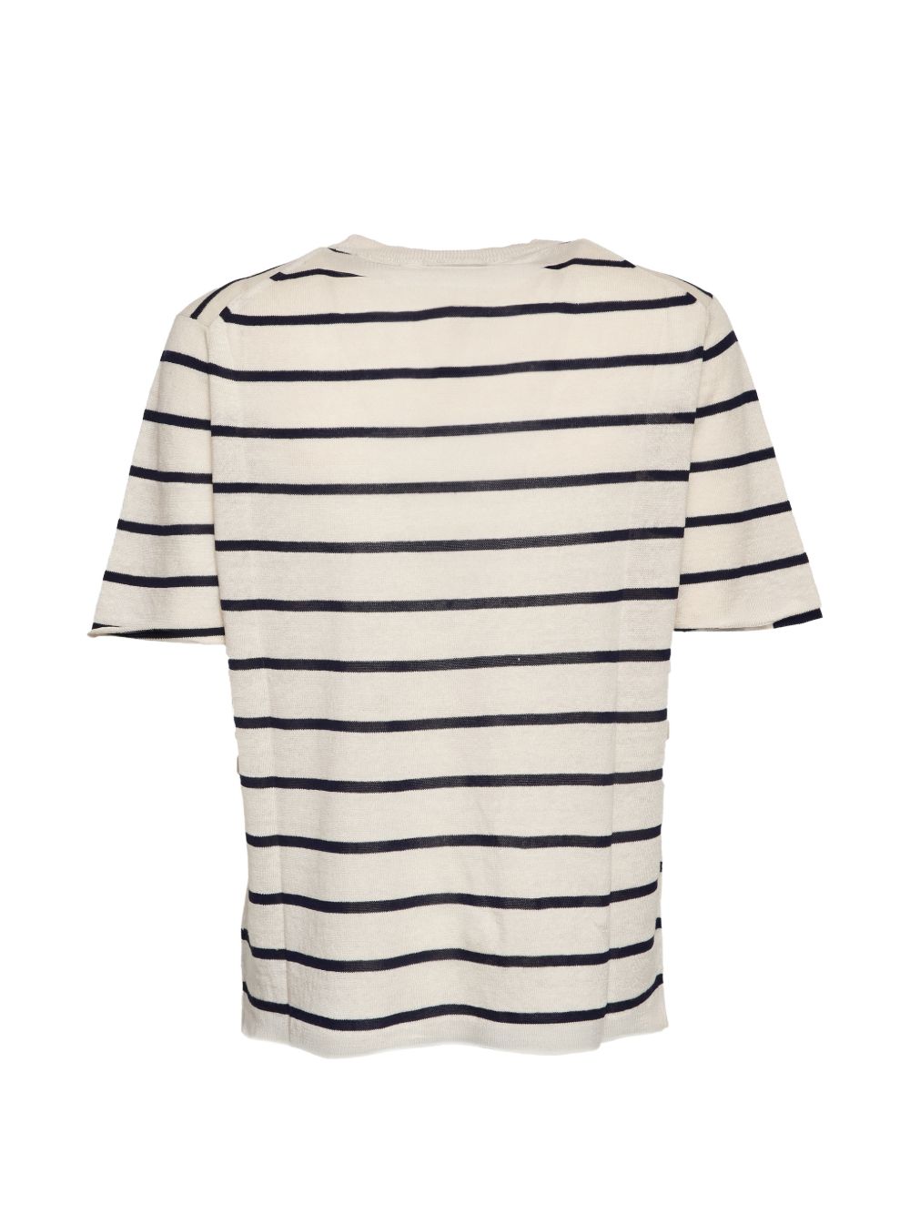 AMARANTO T-shirt a maniche corte a righe blu navy 