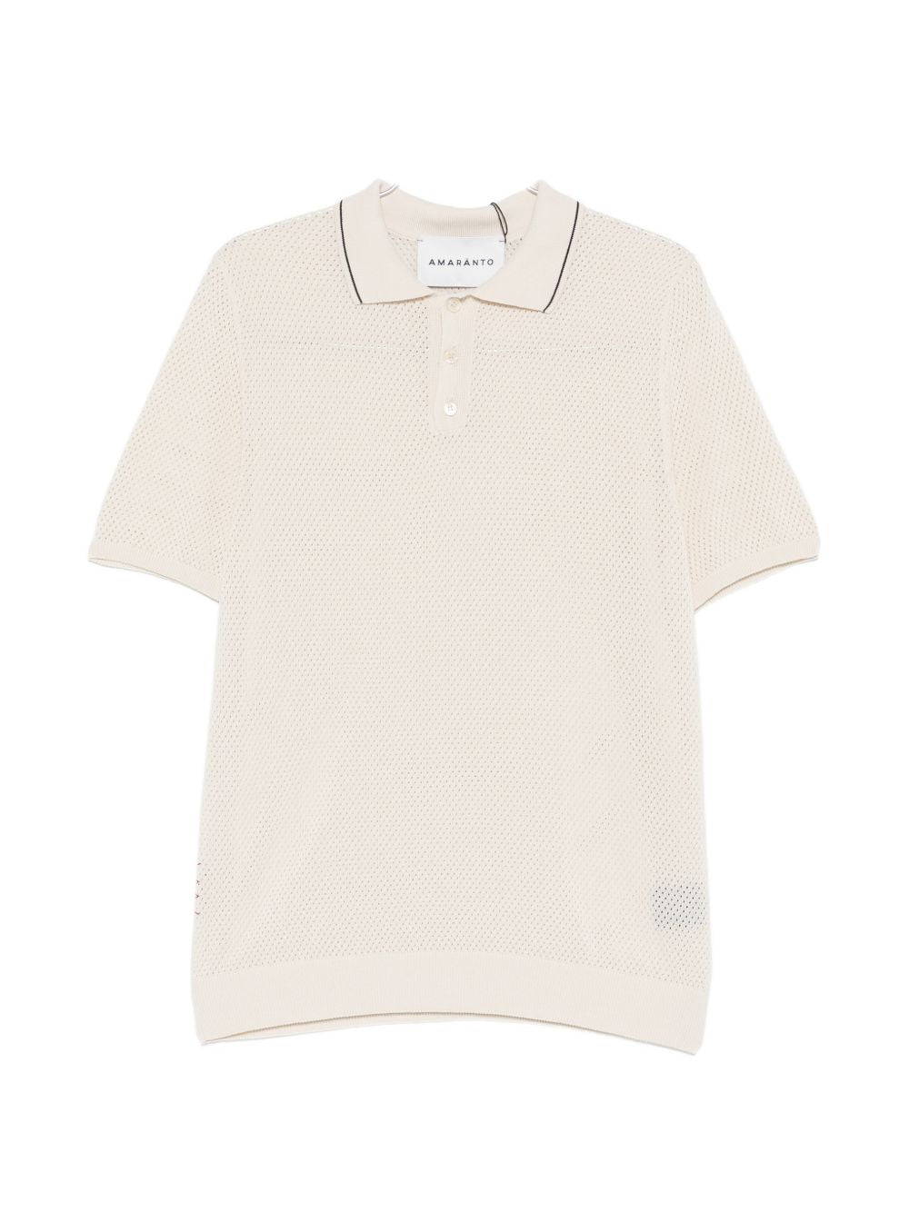 AMARANTO Polo bianco sporco a maniche corte 