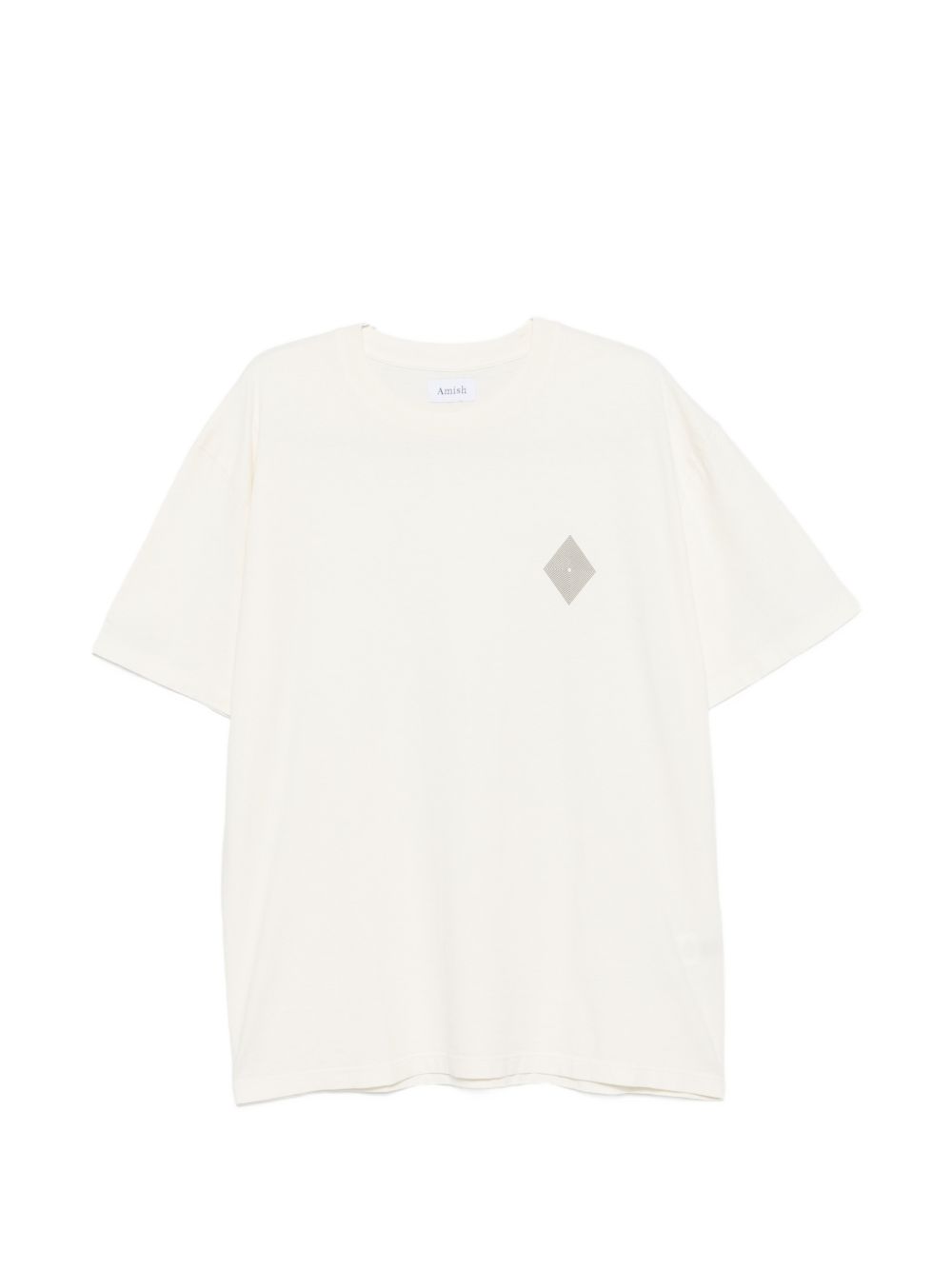 AMISH T-shirt Logo in cotone bianco 
