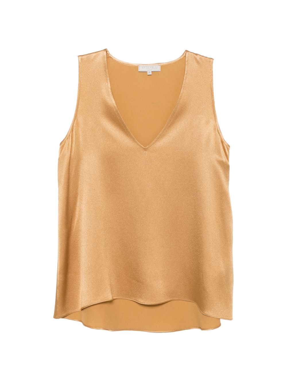 ANTONELLI Top Angelica arancione con scollo a V 