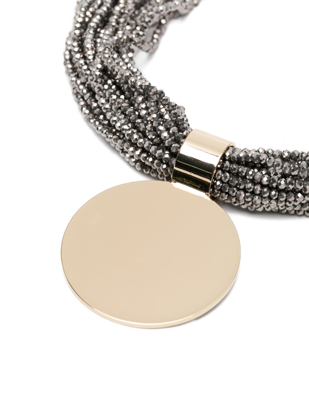 ANTONELLI Collana Damian con fili di perline e cerchio metallico 