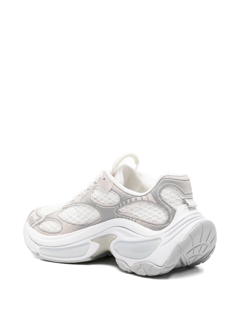 ASH Sneakers Dragon 06 in pelle bianca e argento 