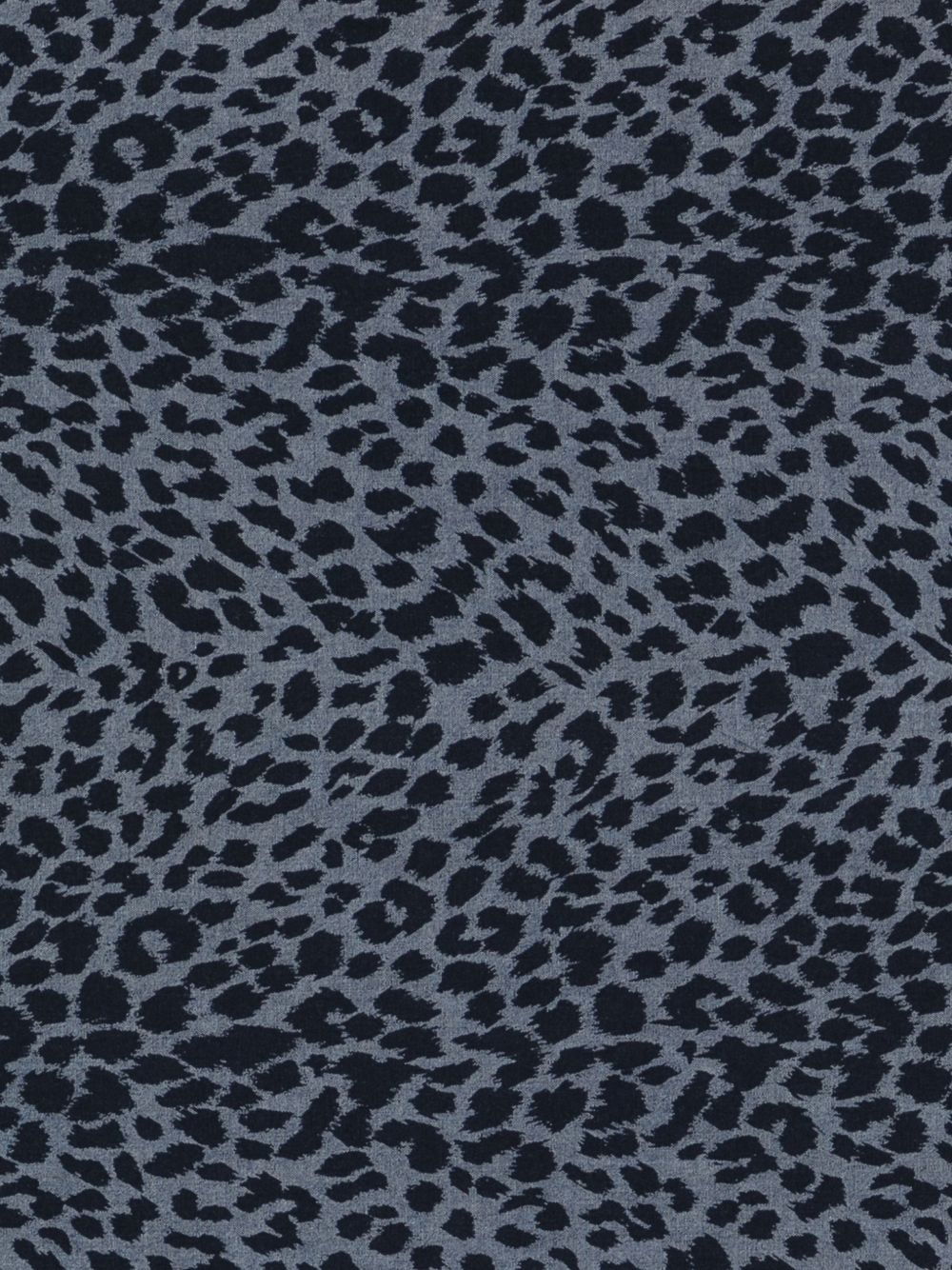 ASPESI Foulard in cotone con stampa leopardata blu e nera 