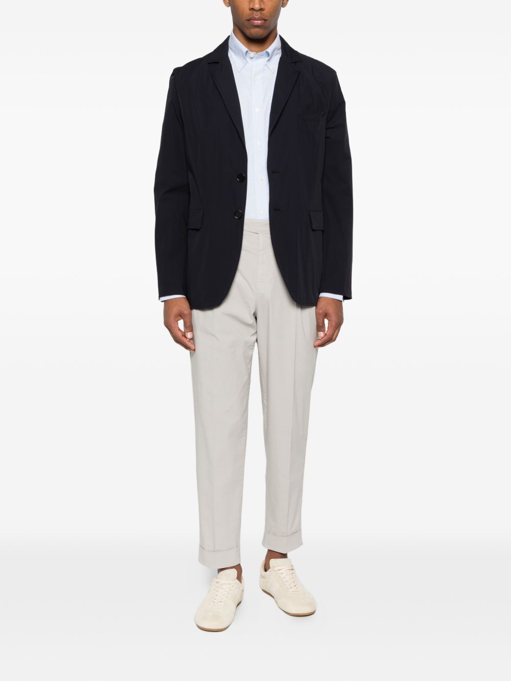 ASPESI Blazer in cotone blu navy 