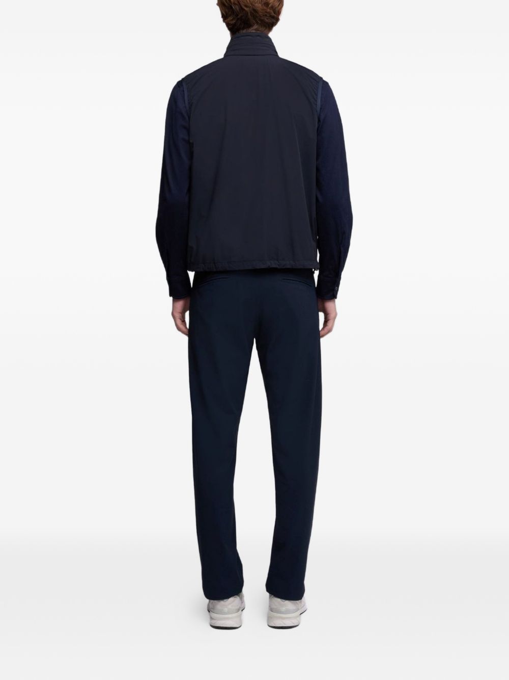 ASPESI Gilet blu navy con zip 
