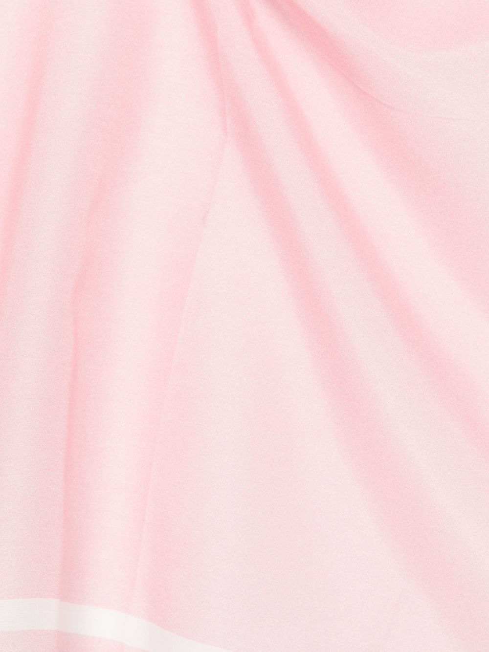AUTRY Foulard rosa chiaro con logo cucito in cotone e seta 