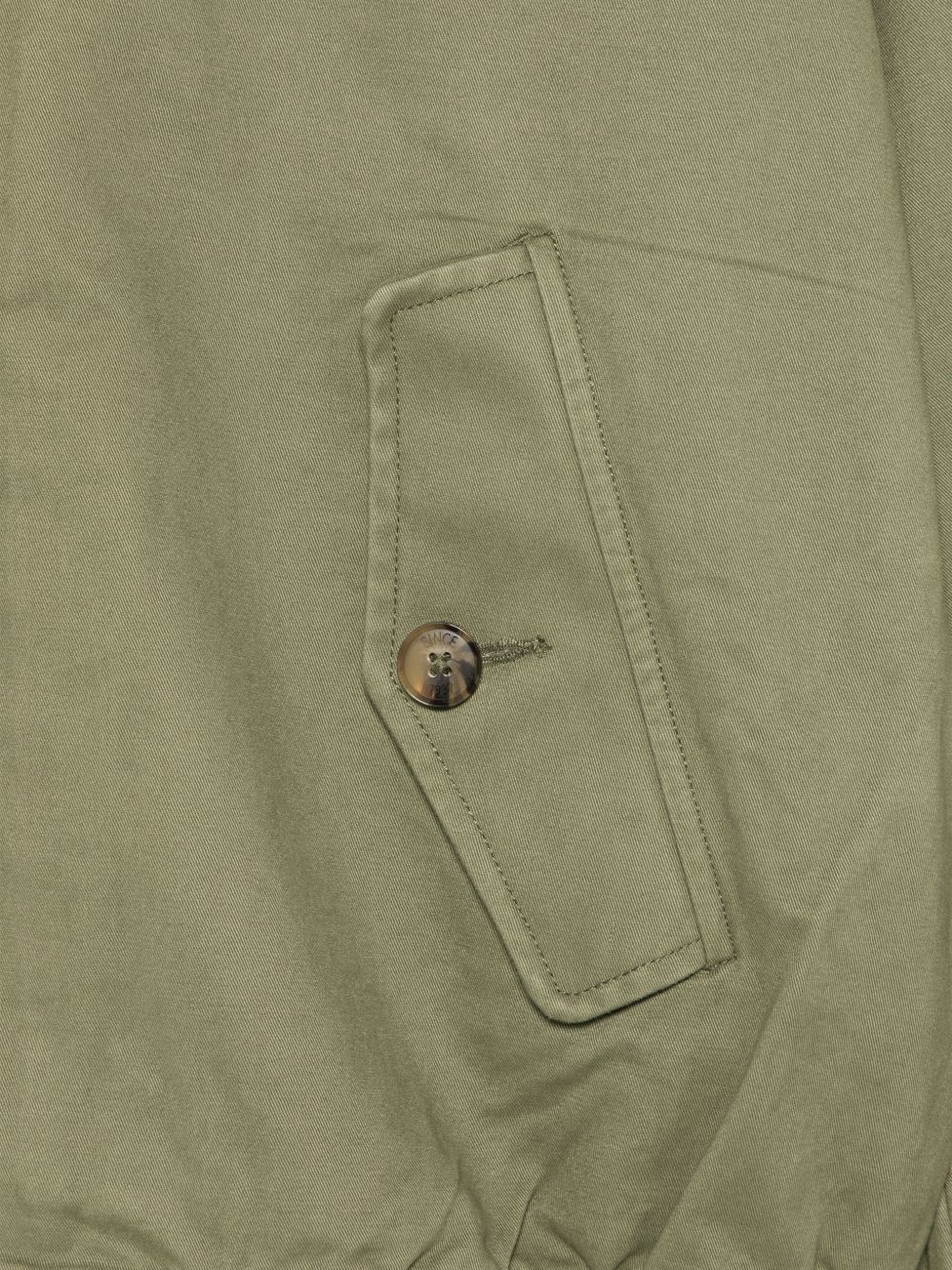 BARACUTA Giacca verde con tasche e zip 