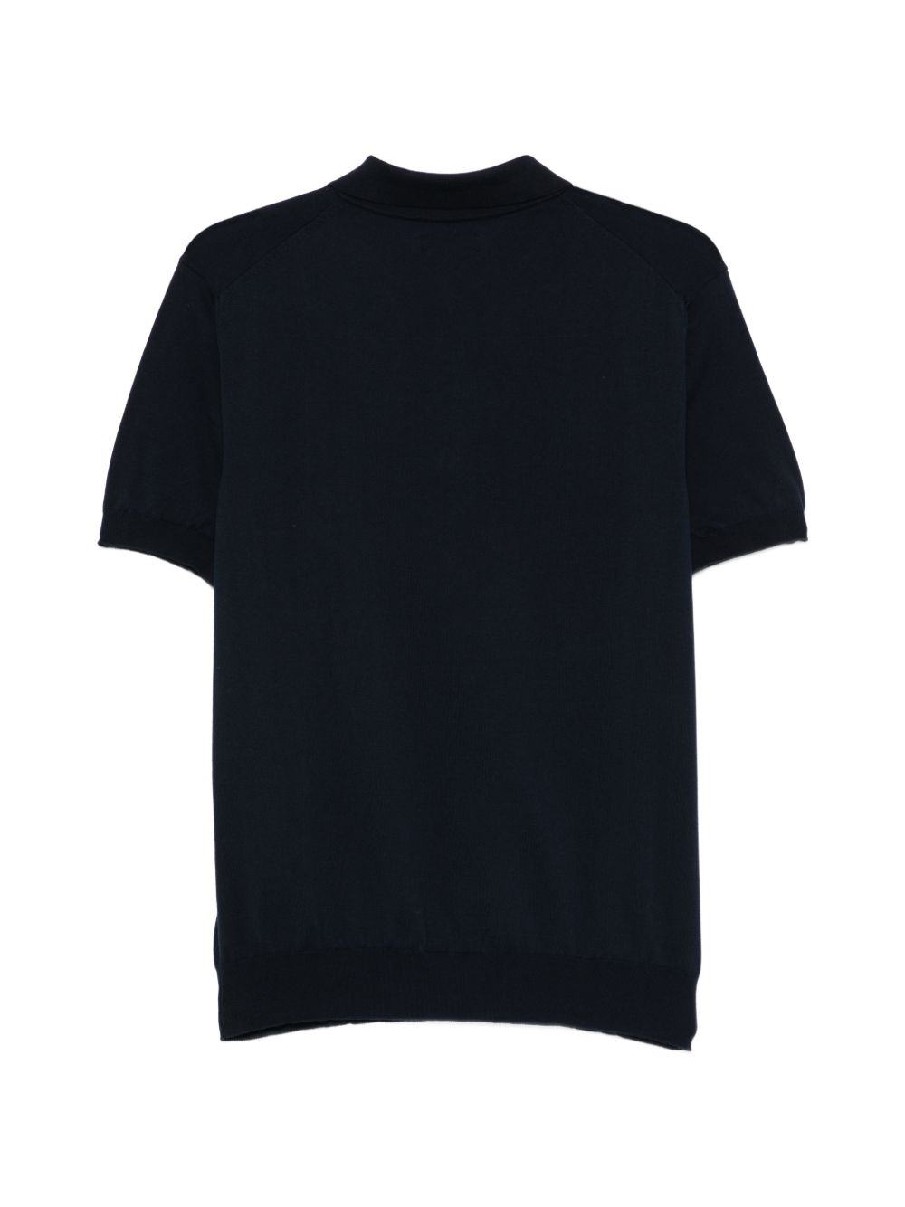 BARACUTA Polo in cotone blu con bottoni 