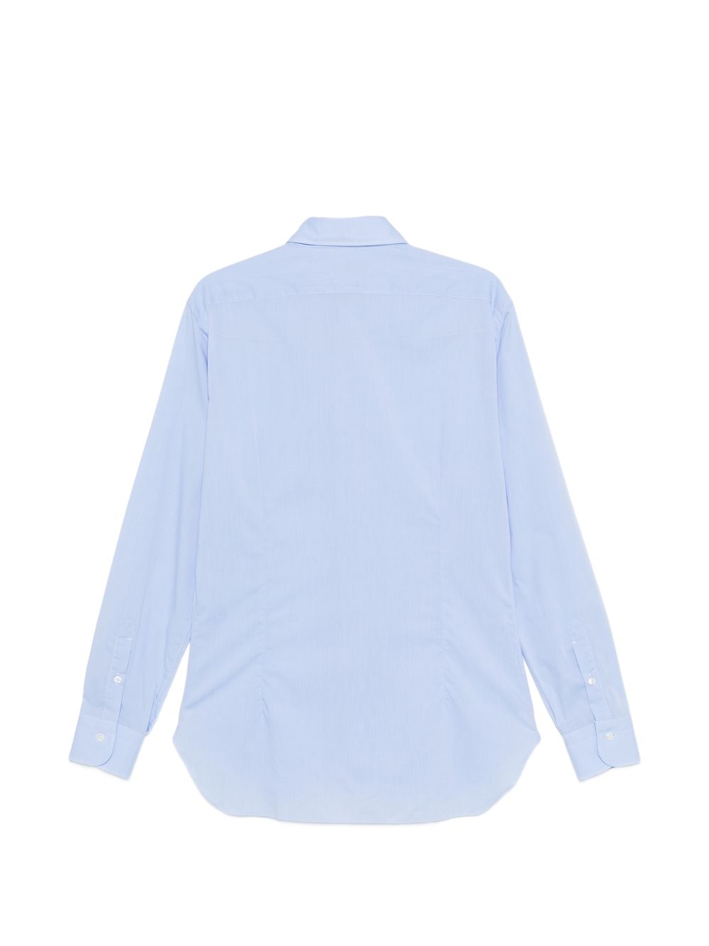 BARBA Camicia in cotone azzurro chiaro con collo spread 