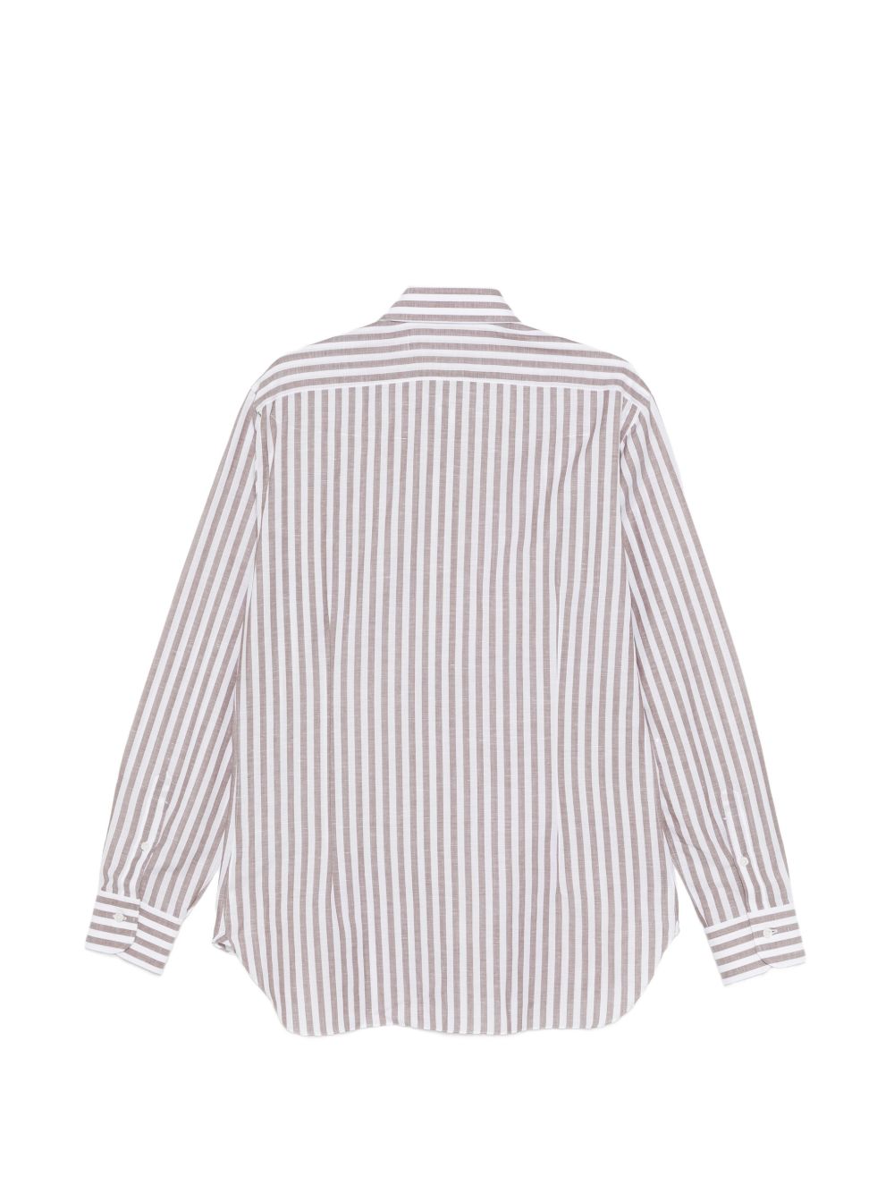 BARBA Camicia di Barba in cotone con stampa a righe verticali 