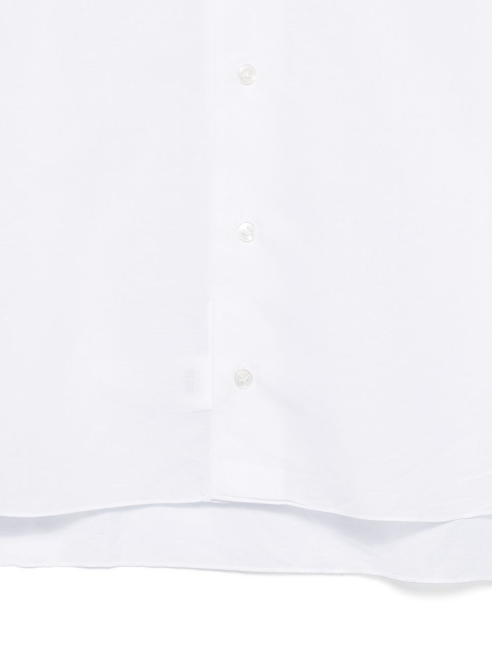 BARBA Camicia di Barba in cotone bianco con collo spread 