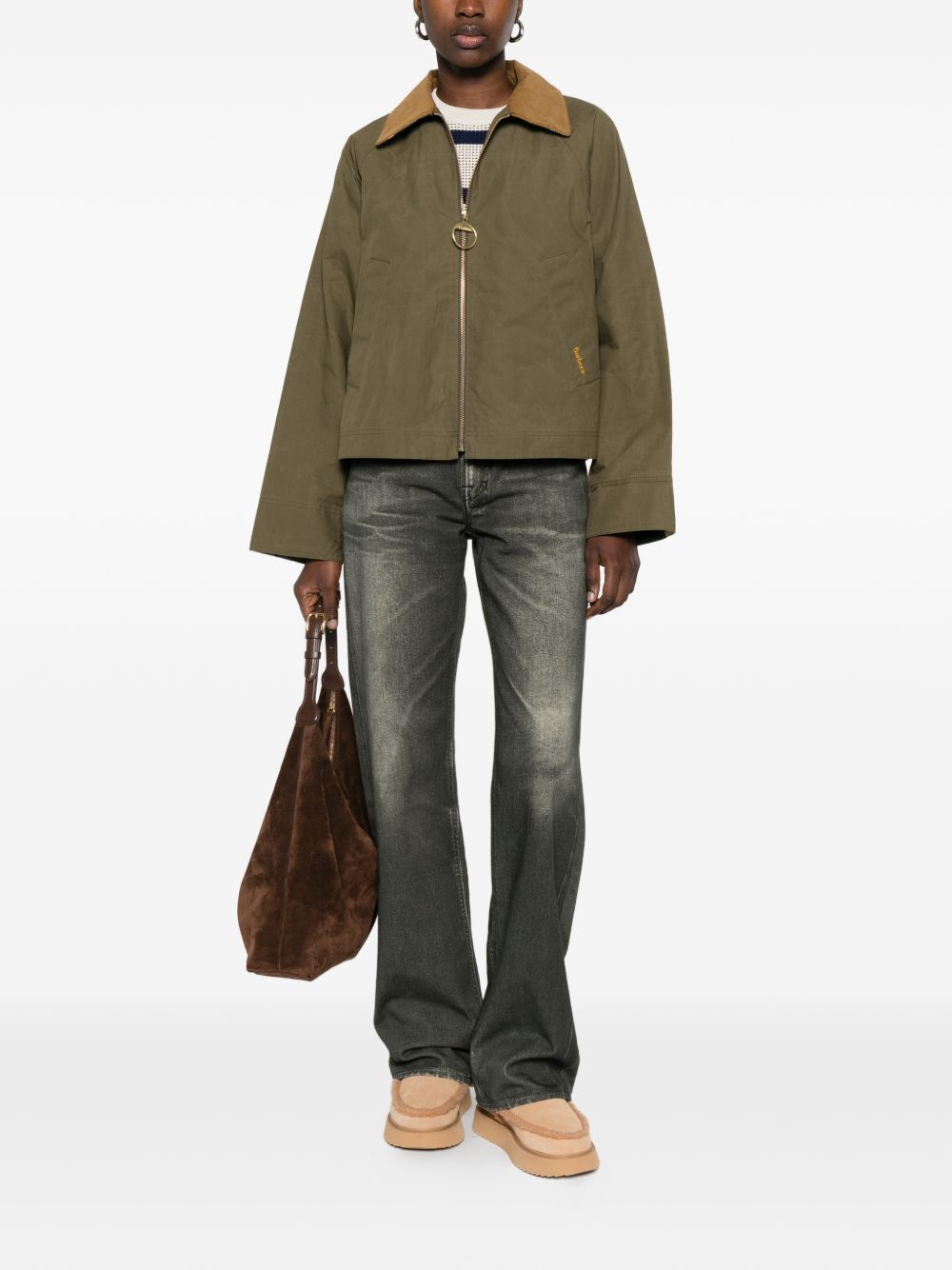 BARBOUR Giacca Catlin in cotone verde 