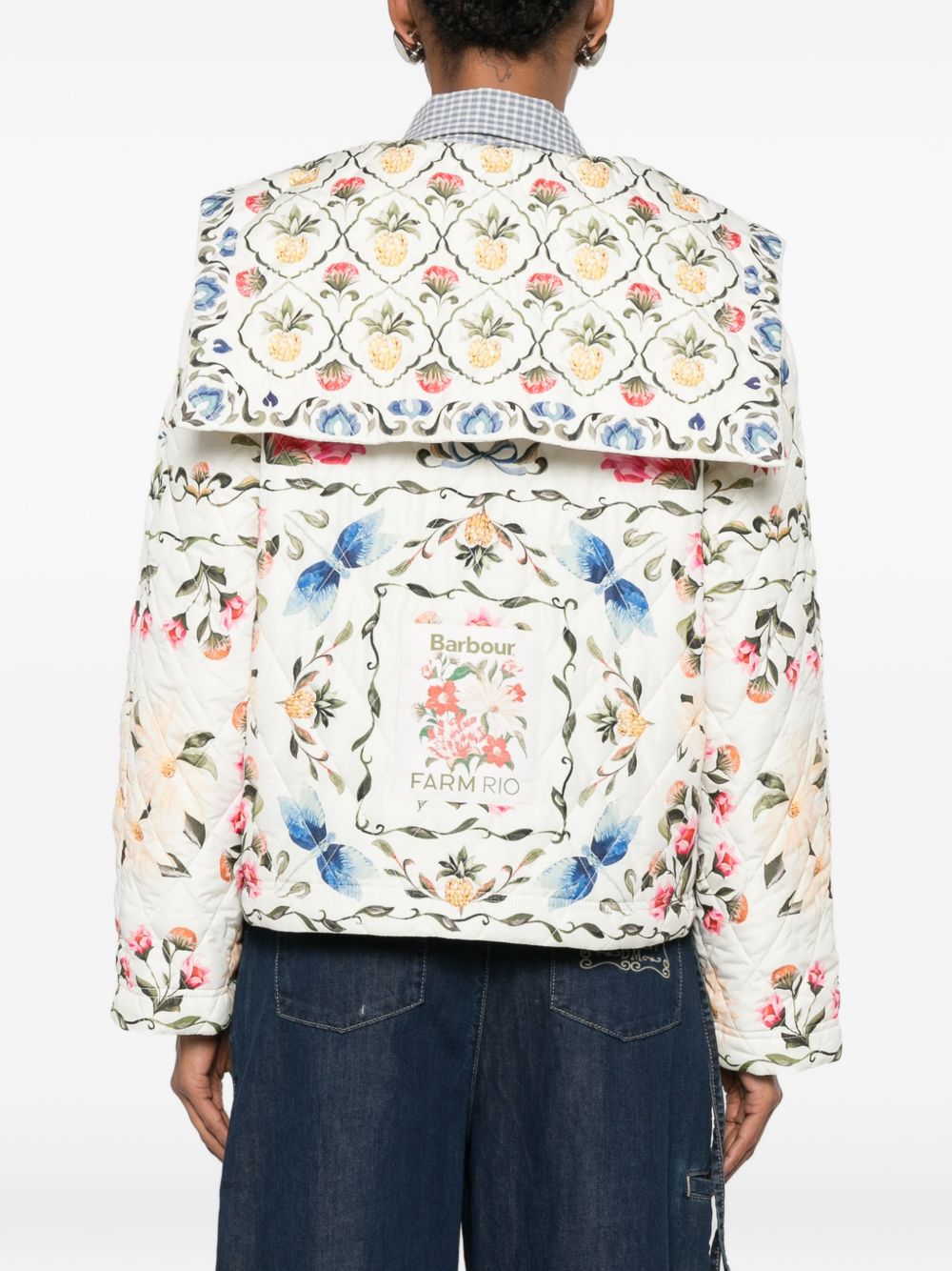 BARBOUR Giacca trapuntata floreale di Barbour x Farm Rio 