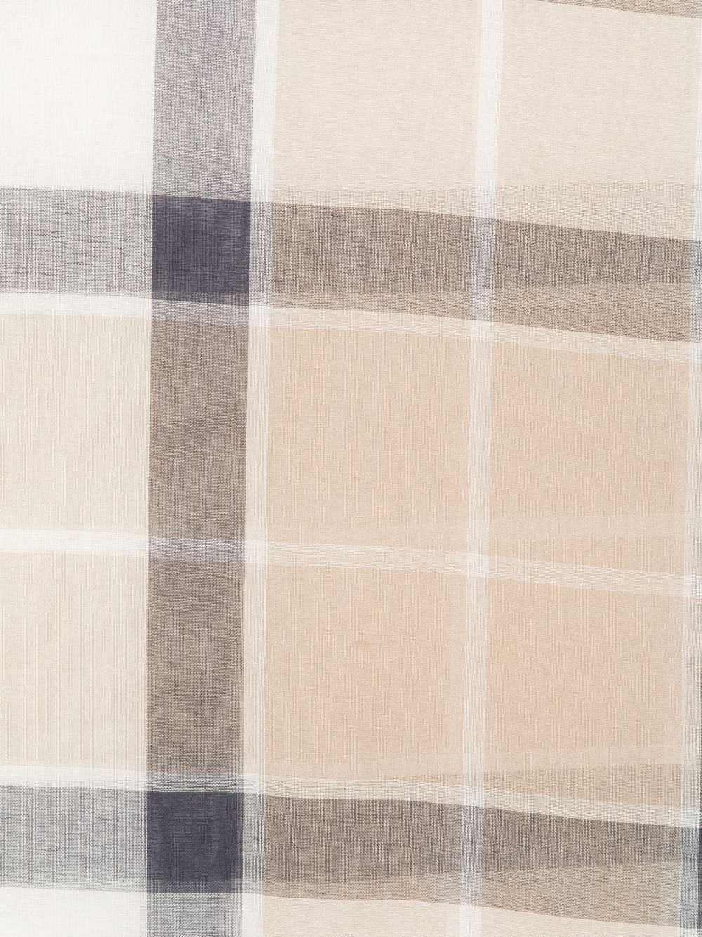 BARBOUR Sciarpa leggera in cotone misto lino a quadri 