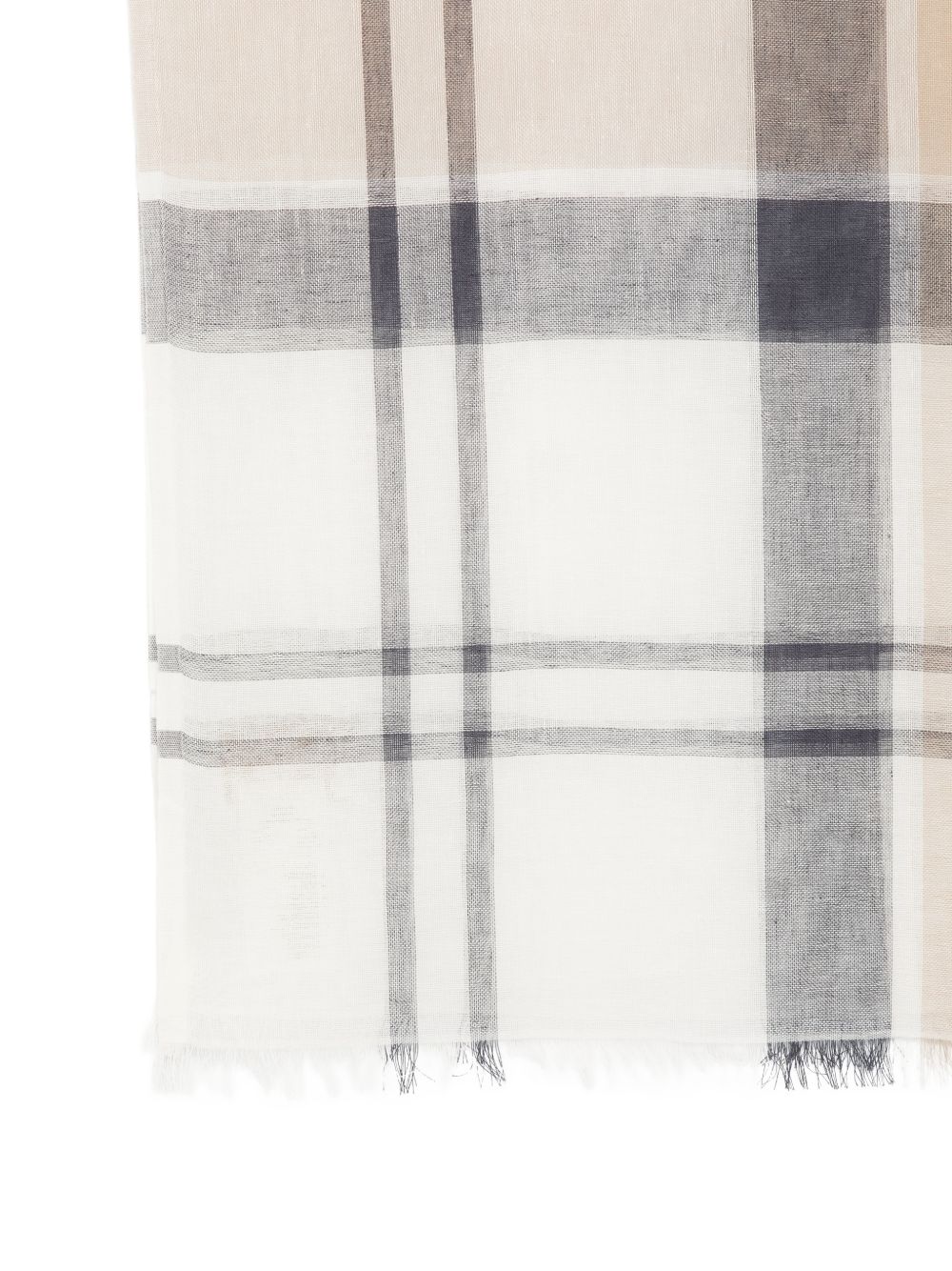 BARBOUR Sciarpa leggera in cotone misto lino a quadri 