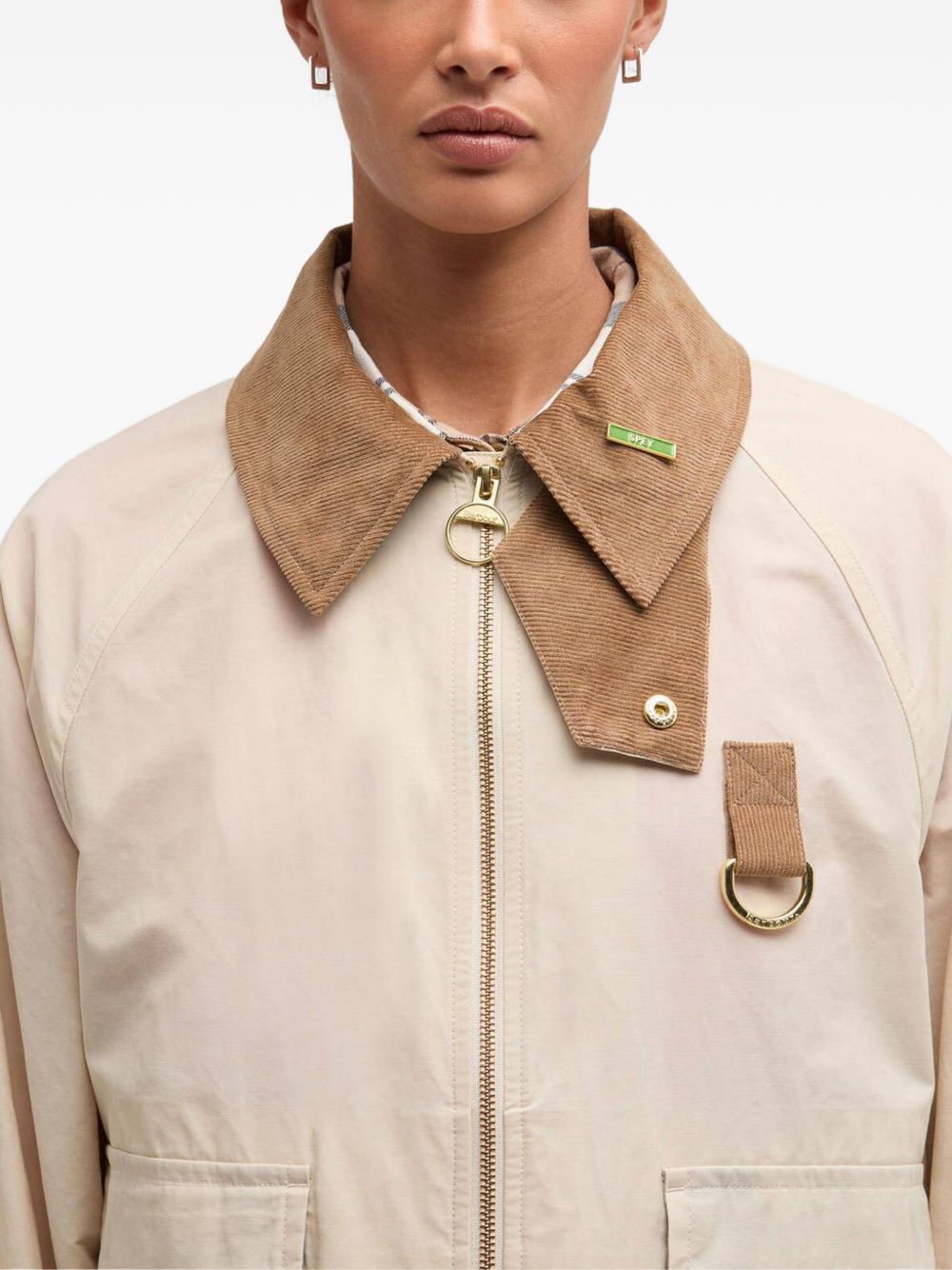 BARBOUR Giacca Icons Spey beige con tasche 