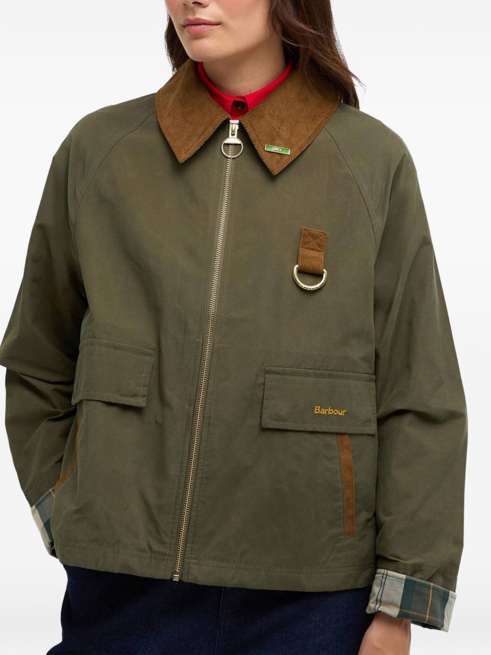 BARBOUR Giacca Icons Spey verde con tasche 