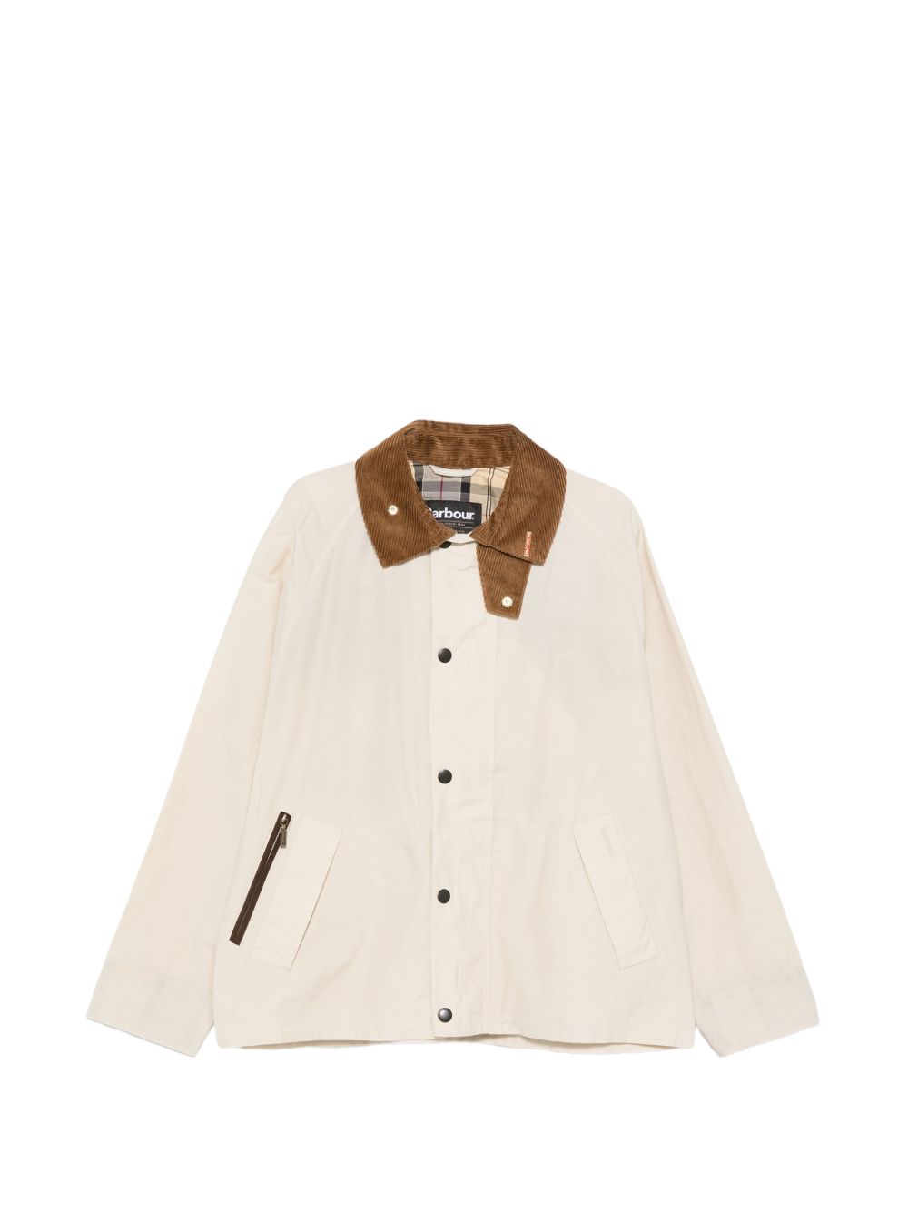 BARBOUR Giacca Icons beige con colletto in velluto a coste 