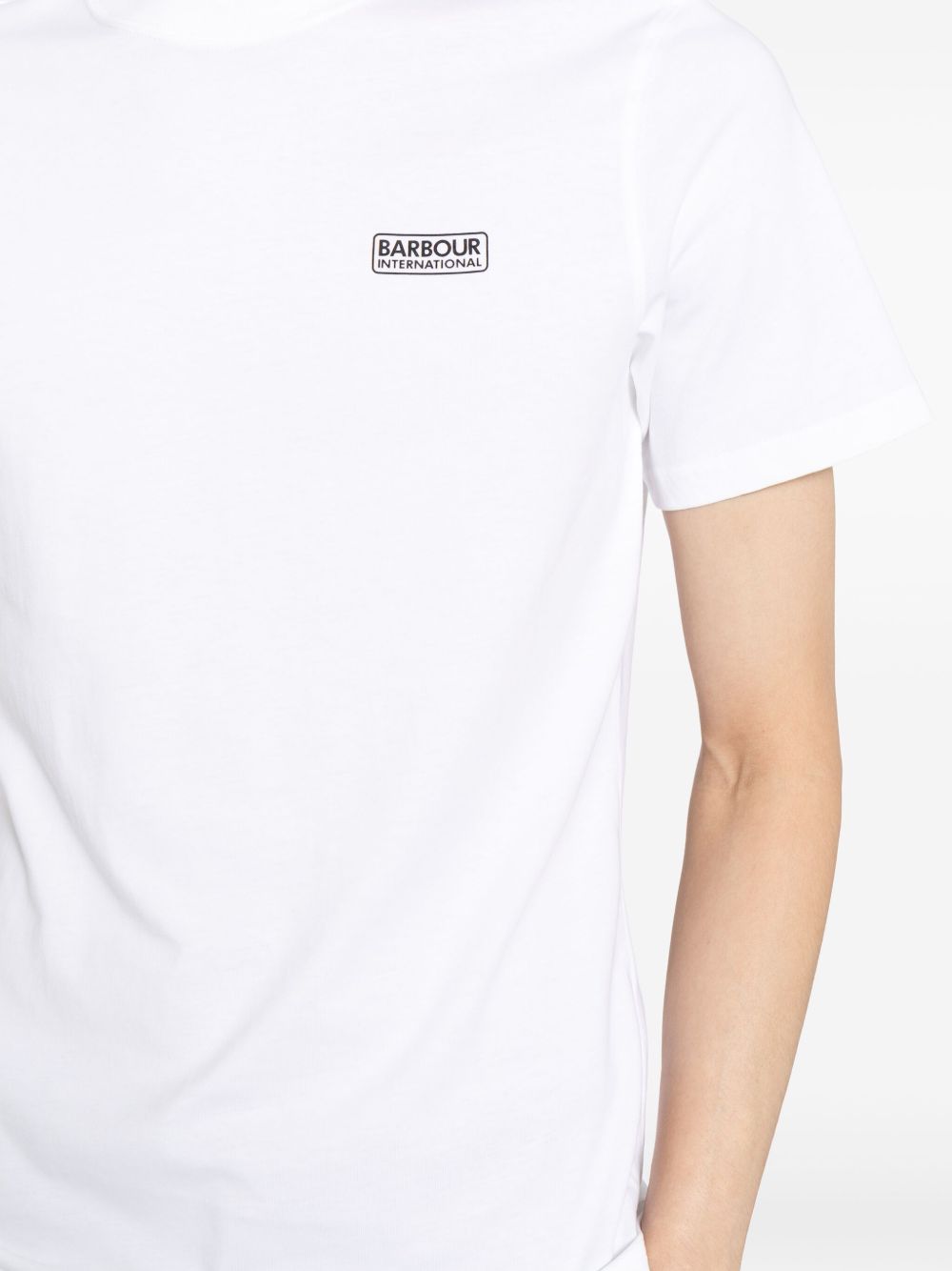 BARBOUR T-shirt in cotone bianco 