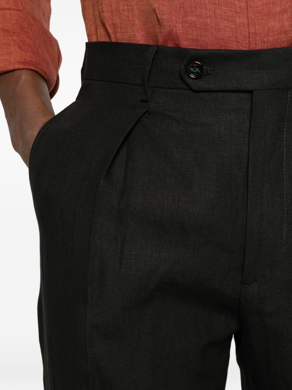 BERWICH Pantaloni Chiaia long con pinces neri 