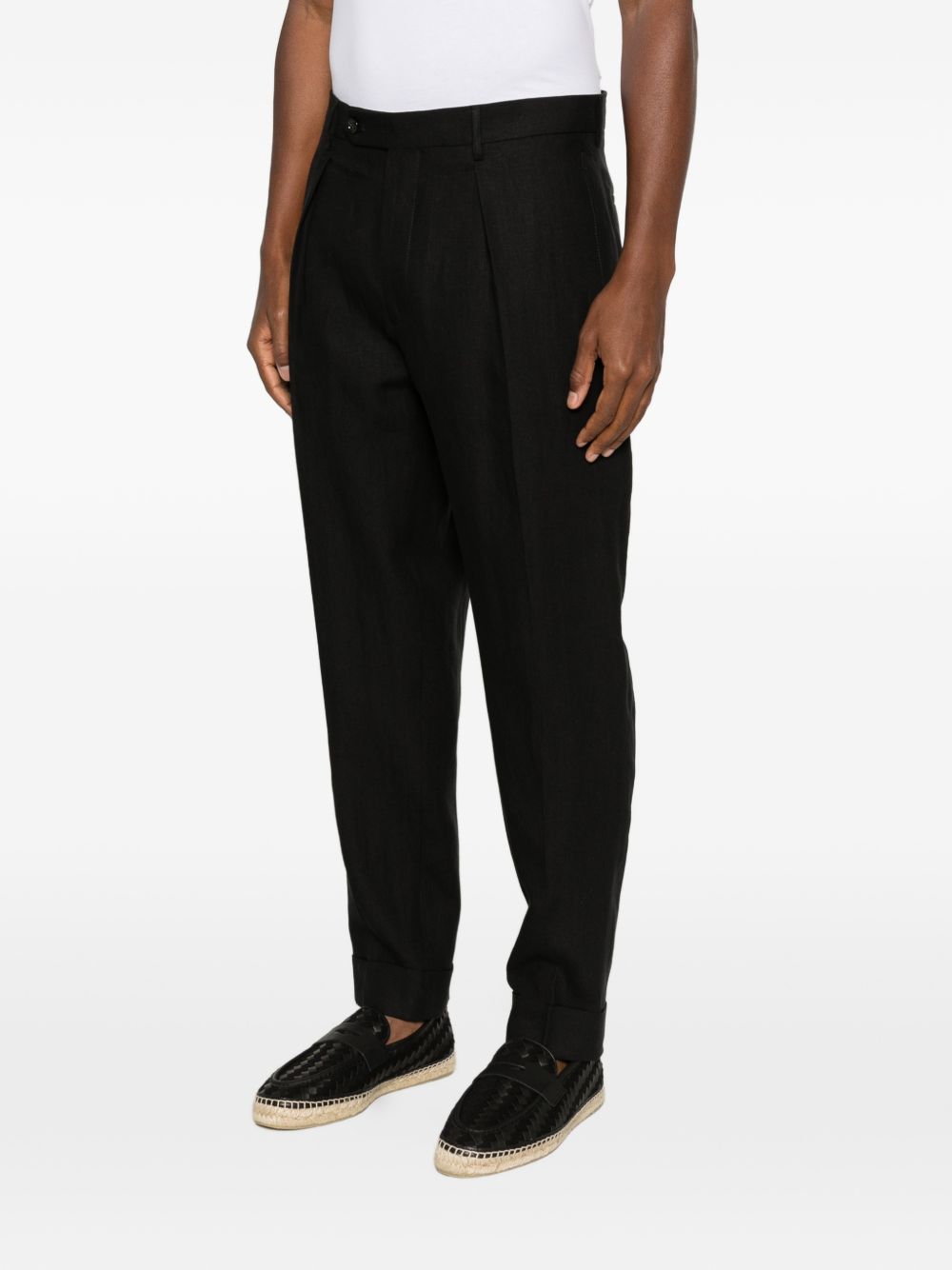 BERWICH Pantaloni Chiaia long con pinces neri 