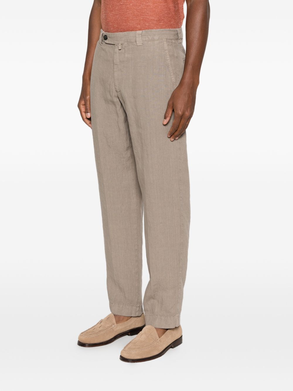 BERWICH Pantaloni grigi indigo in lino 