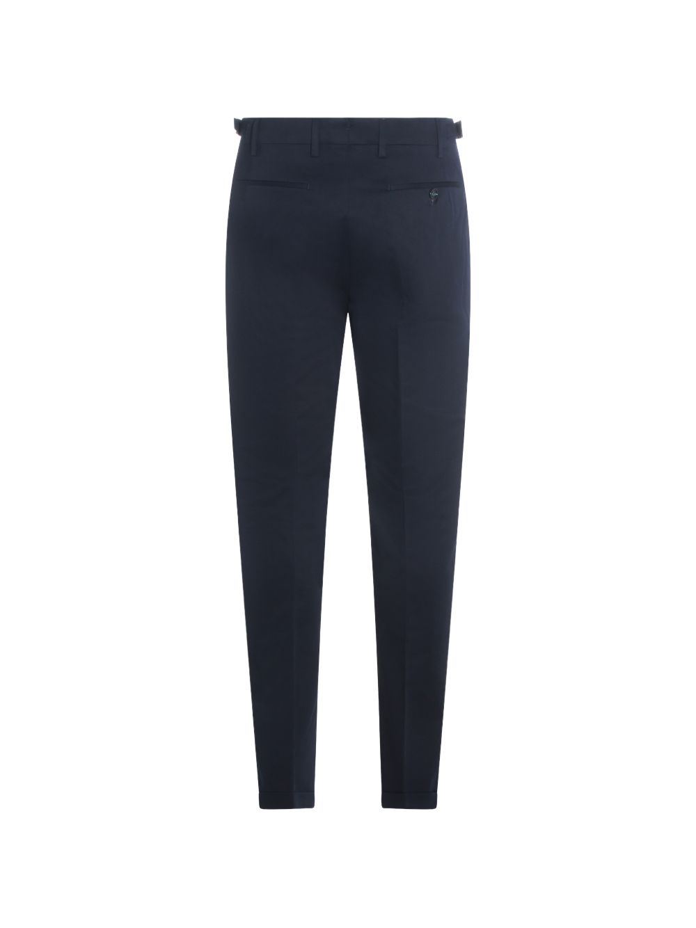 BERWICH Pantaloni Retrolong in cotone blu con pence 
