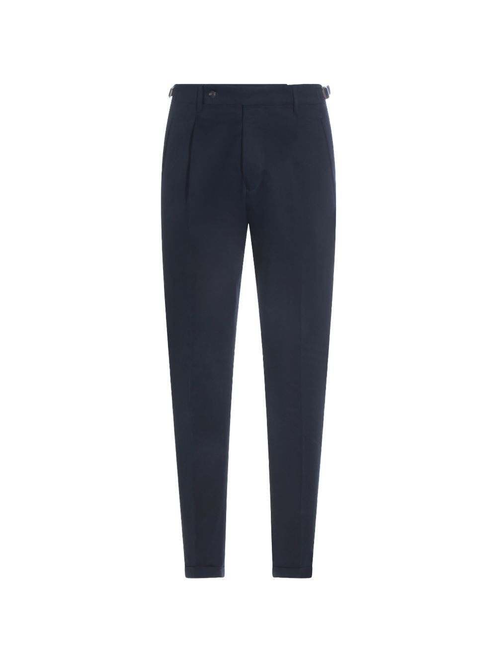 BERWICH Pantaloni Retrolong in cotone blu con pence 