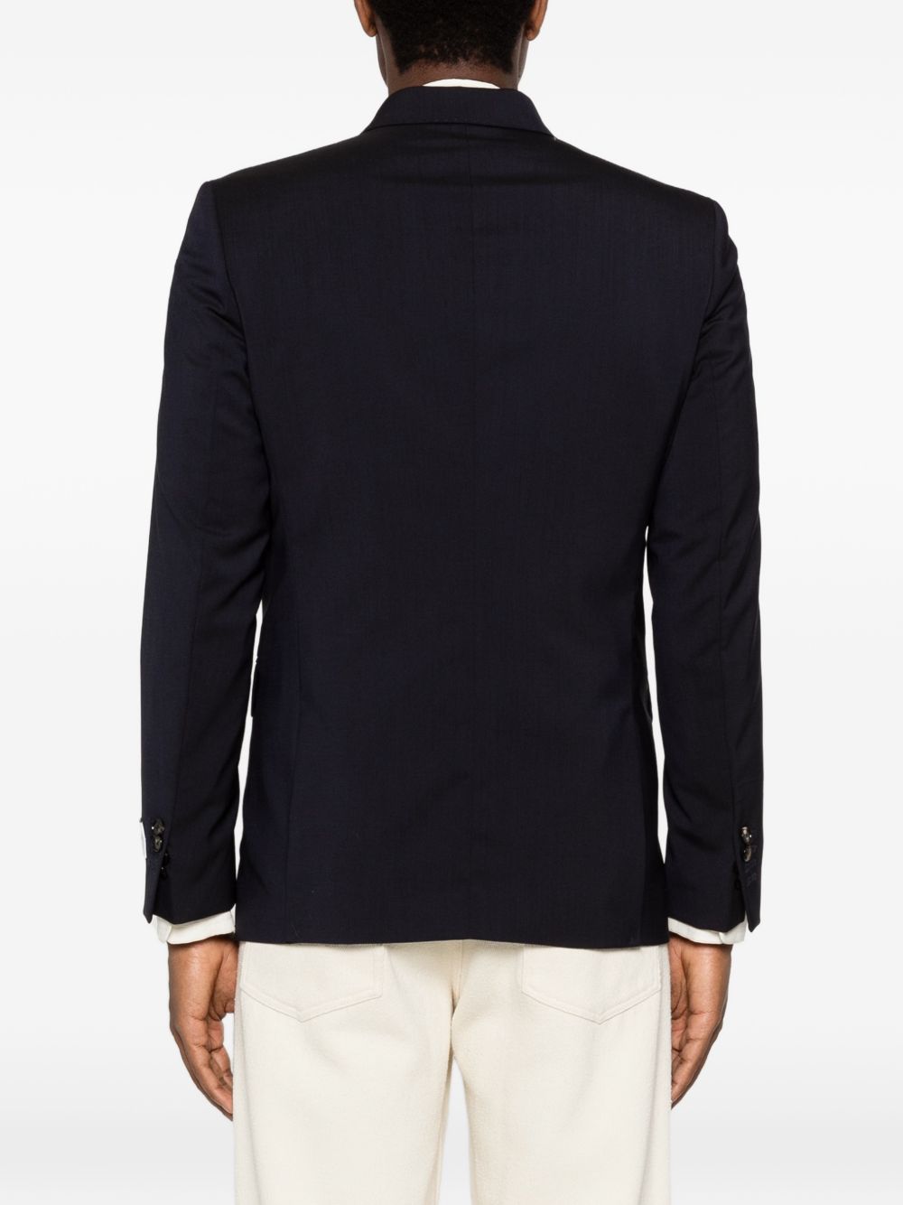 BE ABLE Blazer di Be Able in cotone blu scuro con chiusura doppiopetto 