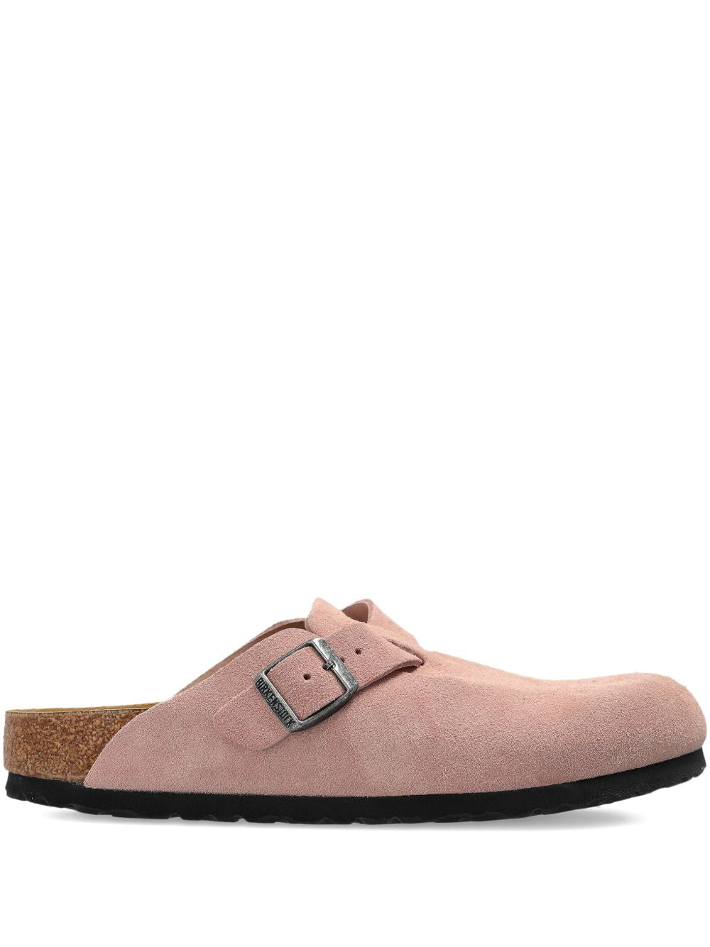 BIRKENSTOCK Sandali mules Boston LEVE in pelle rosa scamosciato 