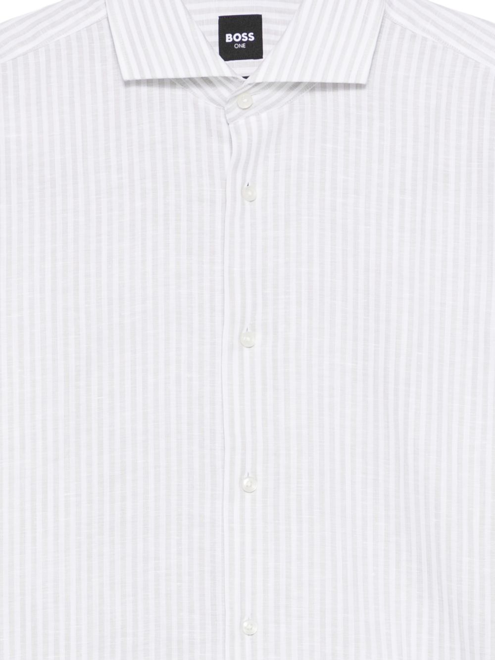 BOSS Camicia H Hank a righe bianche e grigie 