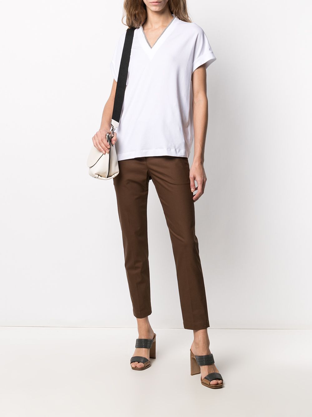 BRUNELLO CUCINELLI T-shirt con scollo a V 