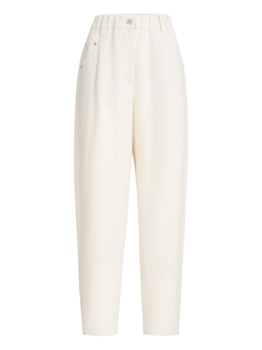 BRUNELLO CUCINELLI Pantaloni carrot in misto lino 