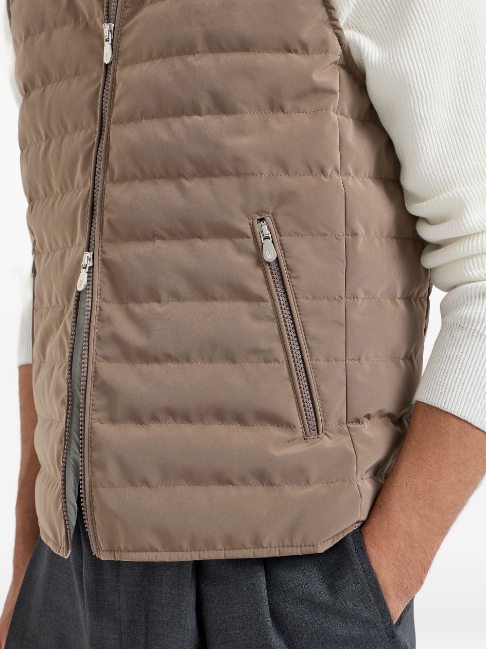BRUNELLO CUCINELLI Gilet imbottito con zip 