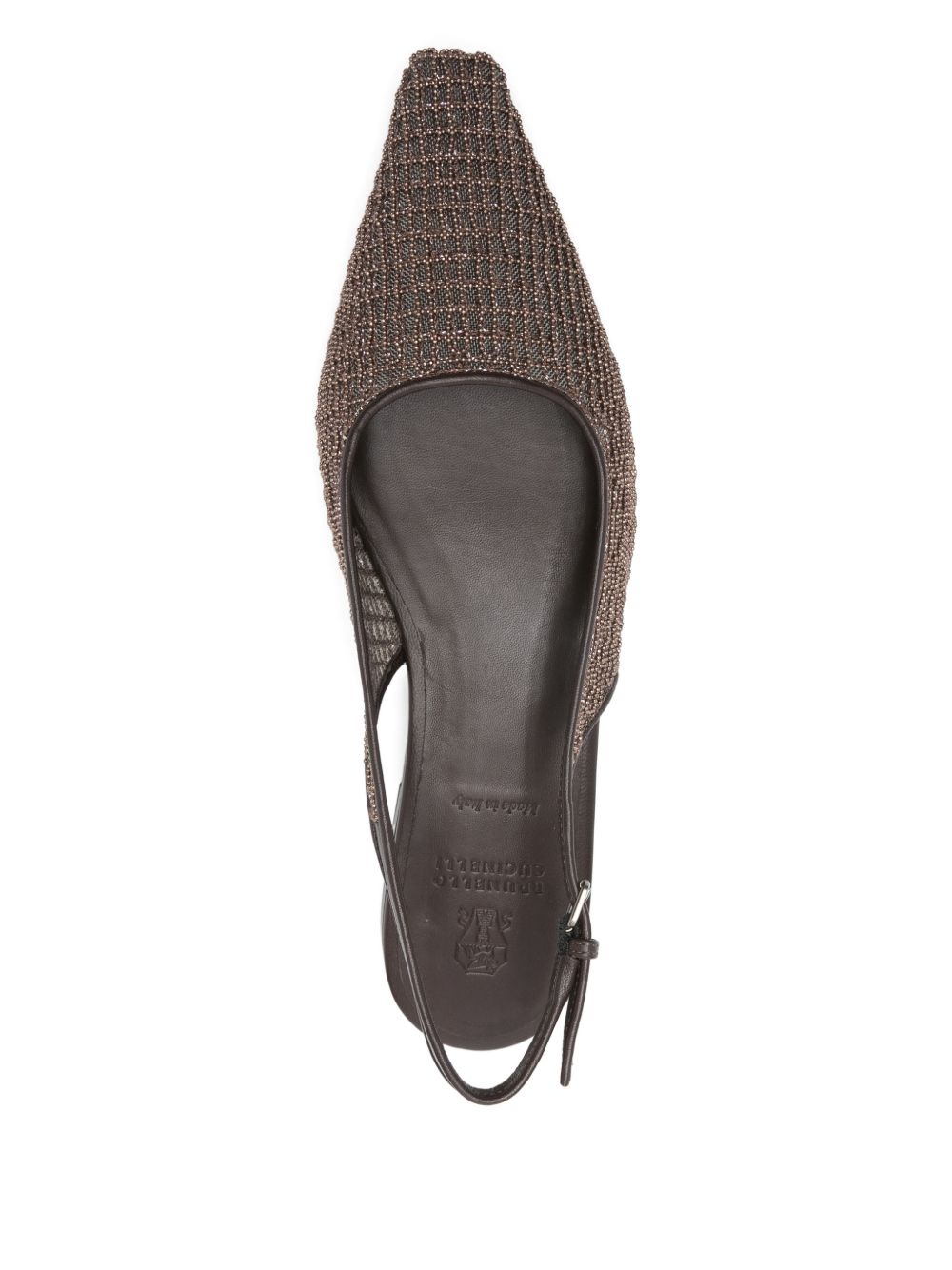 BRUNELLO CUCINELLI Ballerine slingback in pelle 