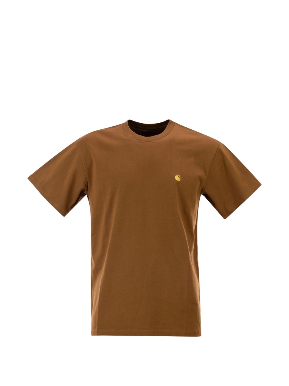 CARHARTT WIP T-shirt Chase marrone in jersey di cotone 