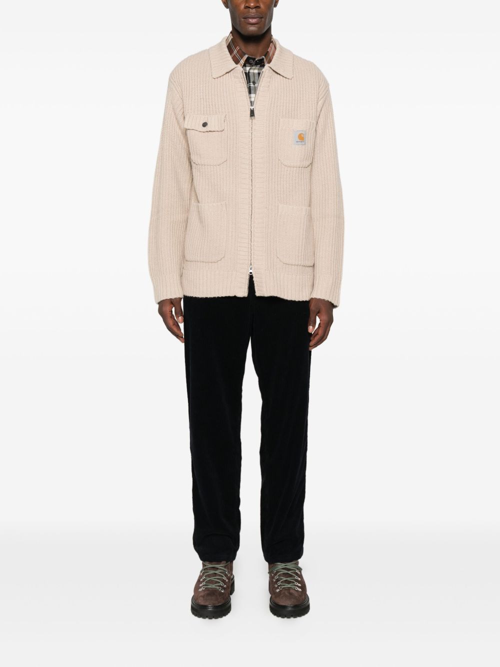 CARHARTT WIP Pantaloni 'Single Knee' a coste in velluto nero 