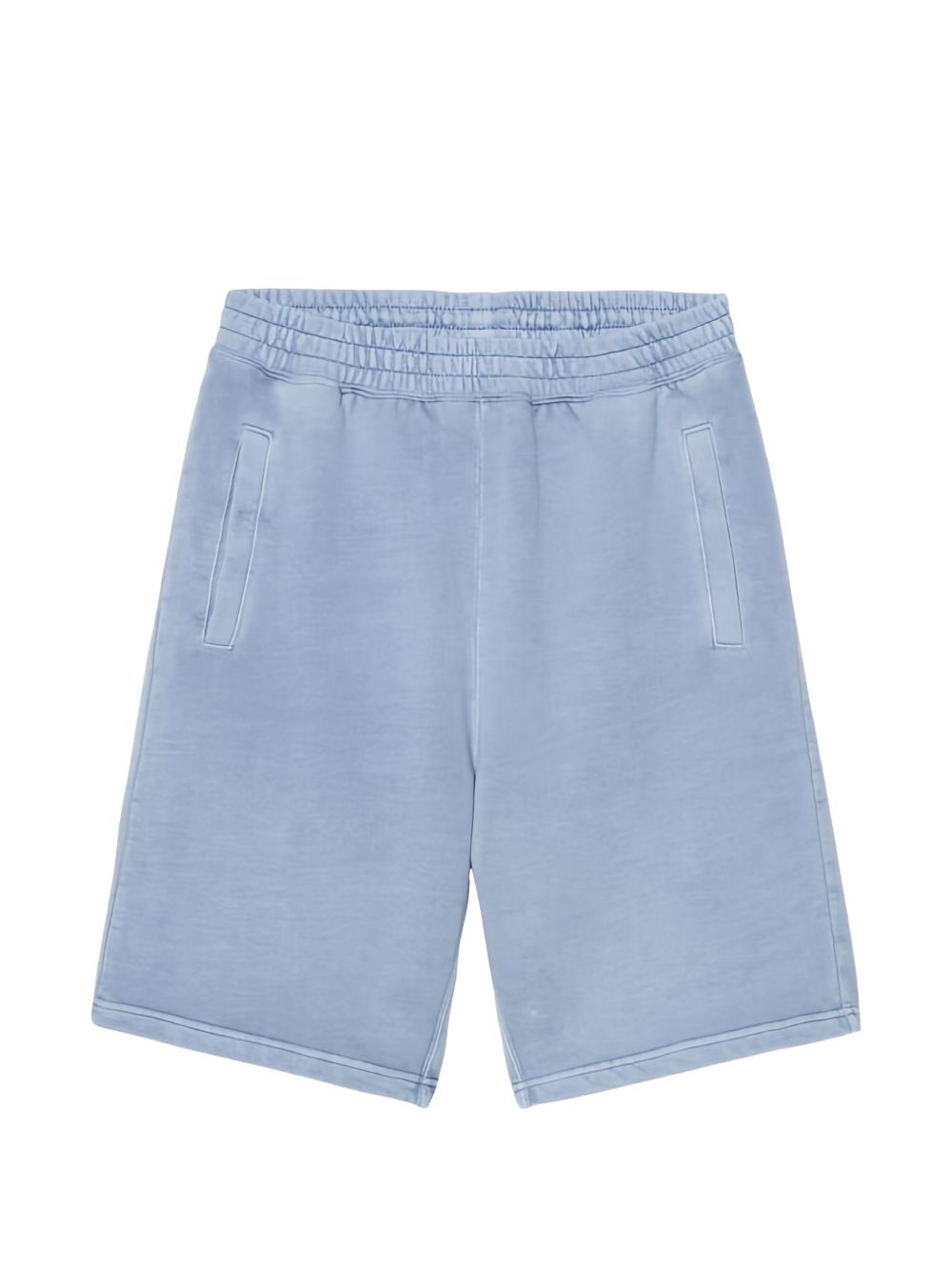 CARHARTT WIP Bermuda sportivi in cotone azzurro con elastico in vita 