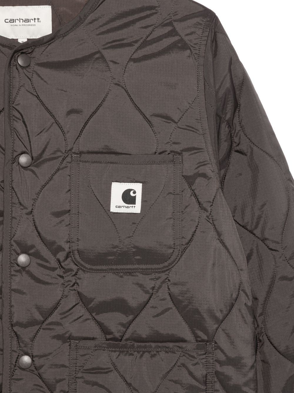 CARHARTT WIP Giacca trapuntata marrone con tasca sul petto 